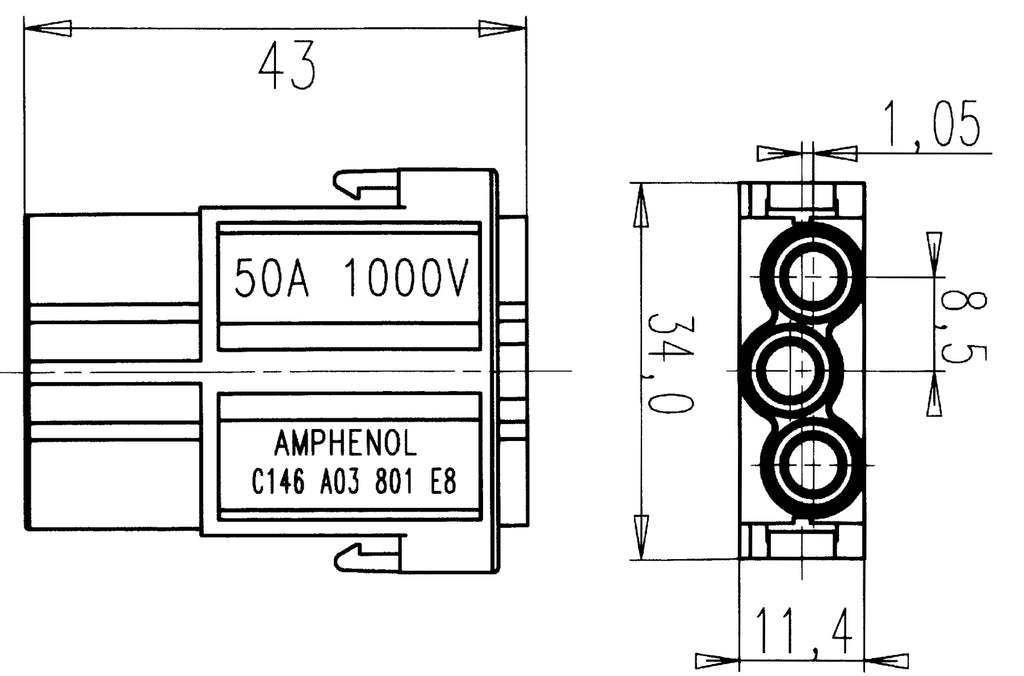 C146 A03 801 E8 Amphenol