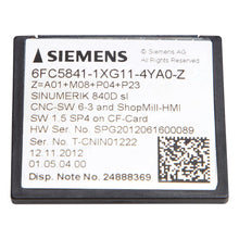 Load image into Gallery viewer, Siemens 6FC5841-1XG11-4YA0-Z